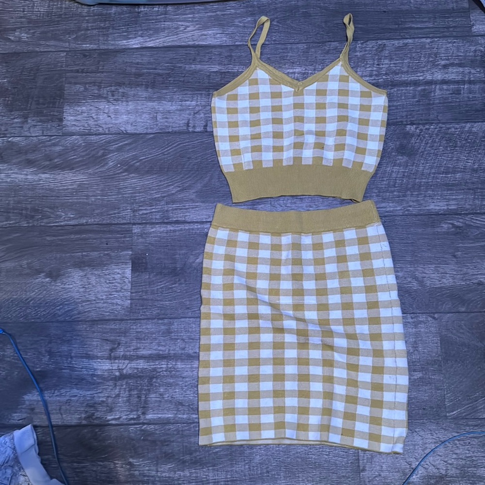 Matching cute top and skirt